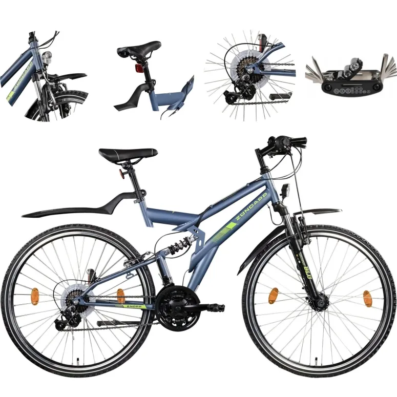 Rower Górski 28 Męski Damski V-brake Revo Światła Dynamo Błotniki Odblaski