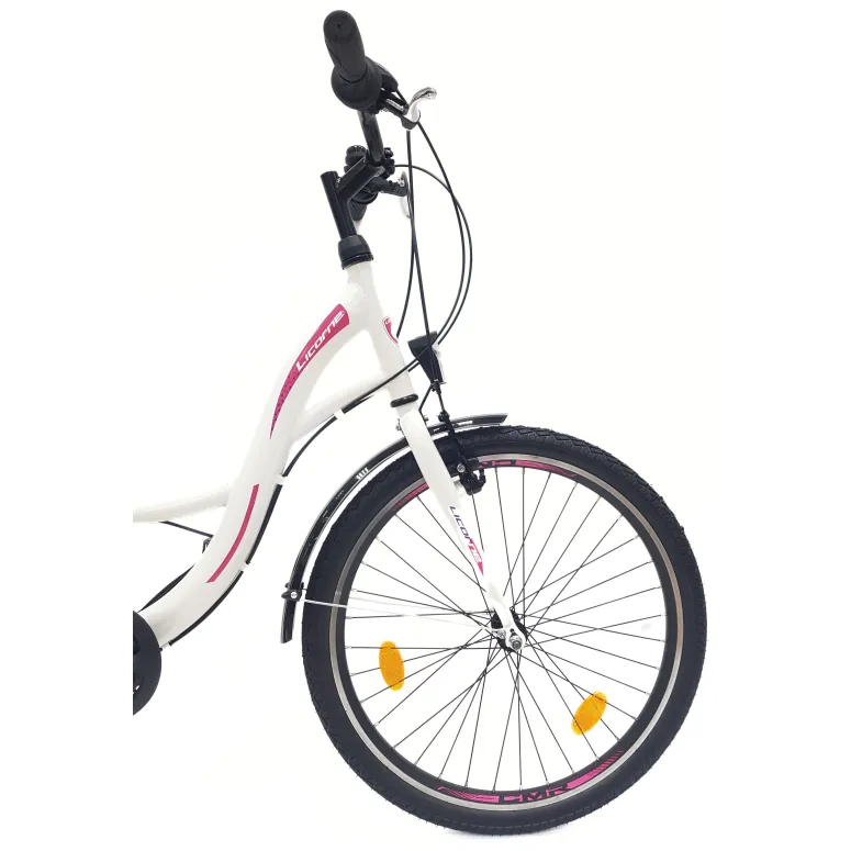 Rower Miejski Dziewczęcy 24 Dziecięcy Revo 21 bieg Stopka Bagażnik Dzwonek