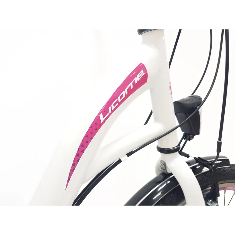 Rower Miejski Dziewczęcy 24 Dziecięcy Revo 21 bieg Stopka Bagażnik Dzwonek