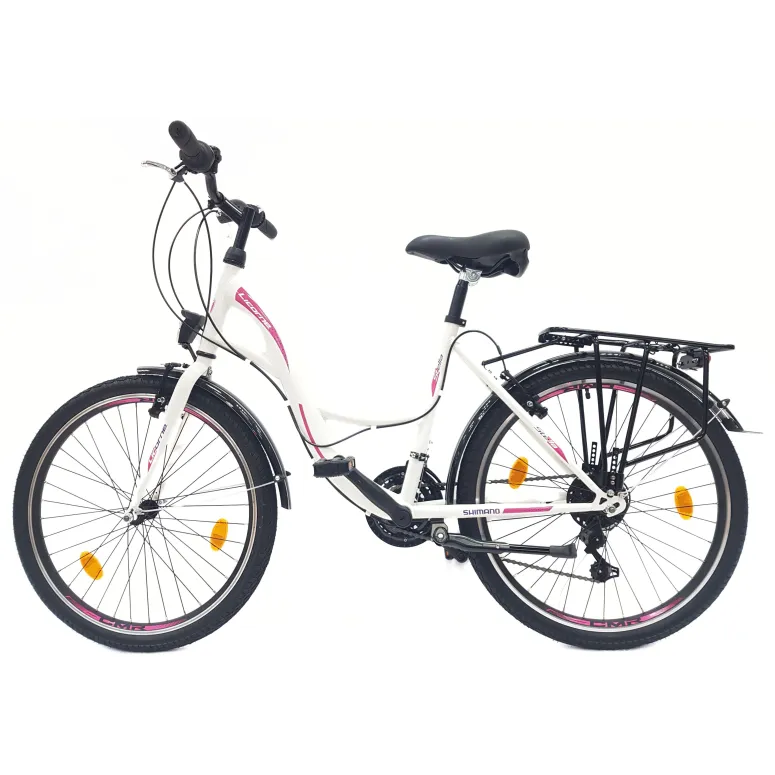 Rower Miejski Dziewczęcy 24 Dziecięcy Revo 21 bieg Stopka Bagażnik Dzwonek