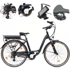 Elektryczny Rower Miejski 28 Alu Damski 25km/h Zasięg 80km 250W Wspomaganie