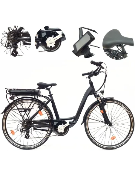 Elektryczny Rower Miejski 28 Alu Damski 25km/h Zasięg 80km 250W Wspomaganie