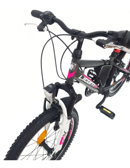 Rower Górski Dziecięcy 20 Dziewczęcy Dzwonek Sakwa Oświetlenie Odblaski