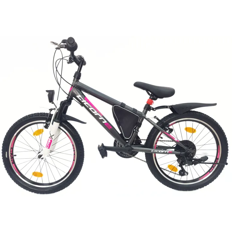 Rower Górski Dziecięcy 20 Dziewczęcy Dzwonek Sakwa Oświetlenie Odblaski