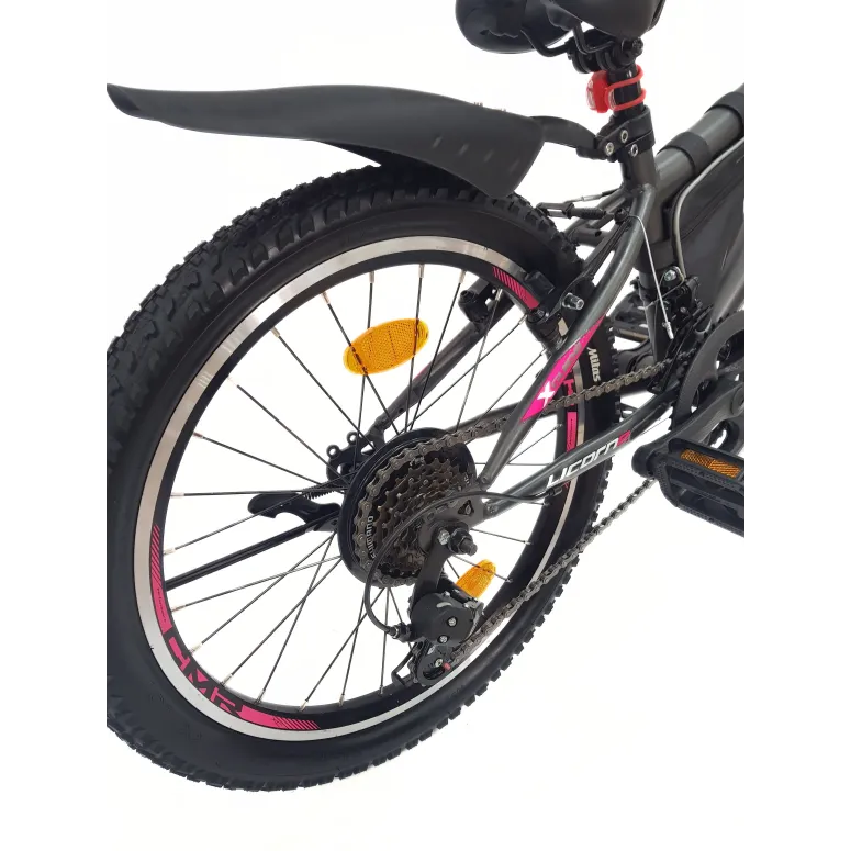 Rower Górski Dziecięcy 20 Dziewczęcy Dzwonek Sakwa Oświetlenie Odblaski