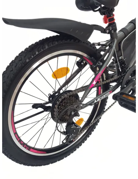 Rower Górski Dziecięcy 20 Dziewczęcy Dzwonek Sakwa Oświetlenie Odblaski