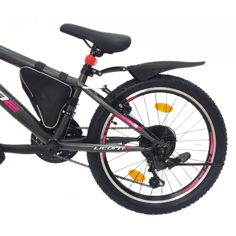 Rower Górski Dziecięcy 20 Dziewczęcy Dzwonek Sakwa Oświetlenie Odblaski