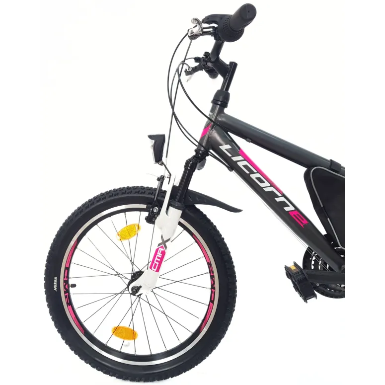 Rower Górski Dziecięcy 20 Dziewczęcy Dzwonek Sakwa Oświetlenie Odblaski