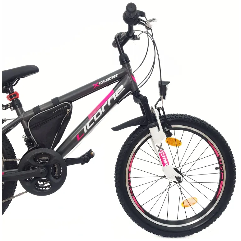 Rower Górski Dziecięcy 20 Dziewczęcy Dzwonek Sakwa Oświetlenie Odblaski