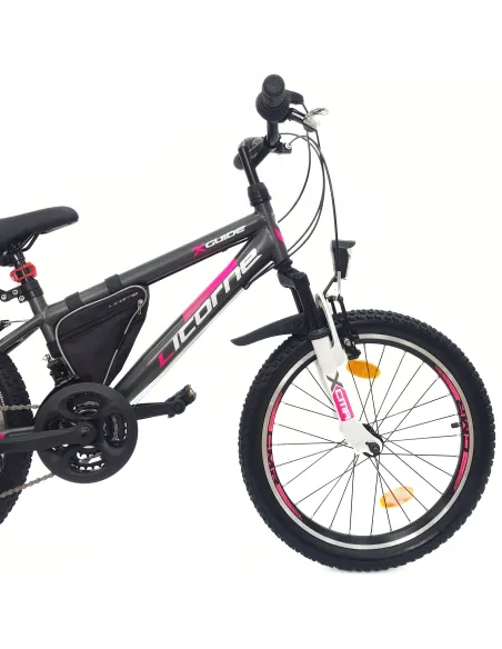 Rower Górski Dziecięcy 20 Dziewczęcy Dzwonek Sakwa Oświetlenie Odblaski