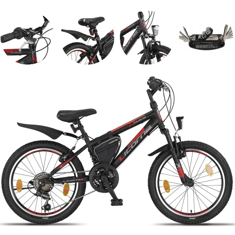 Rower Dziecięcy Górski 20 Stal Oświetlenie Sakwa Odblaski Stopka Dzwonek