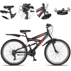 Rower Górski Młodzieżowy 26 MTB Amortyzacja Błotniki Odblaski Stopka Cyngle