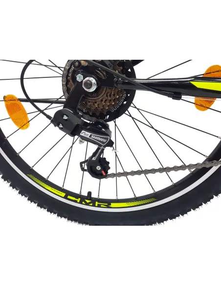 Rower Górski Dziecięcy 24 Stal MTB Młodzieżowy Amortyzacja Dzwonek Błotniki