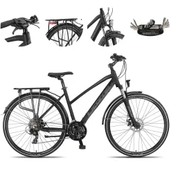 Rower Trekkingowy Damski 28 Rekreacyjny Turystyczny Bagażnik Oświetlenie