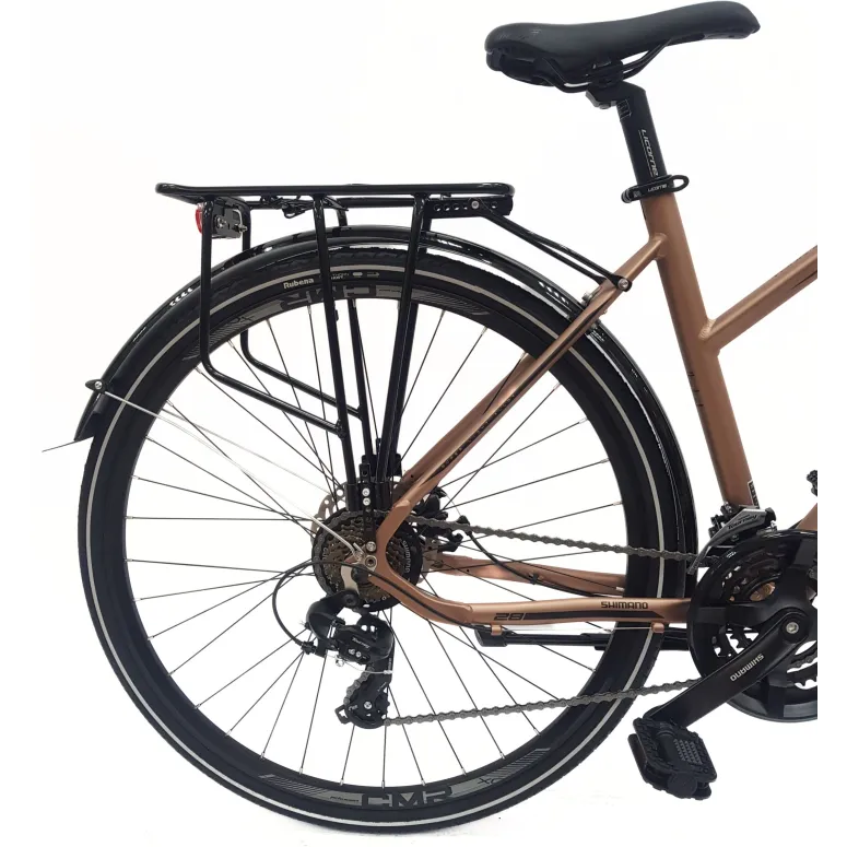 Rower Trekkingowy Damski 28 Rekreacyjny Bagażnik Oświetlenie Stopka Dzwonek