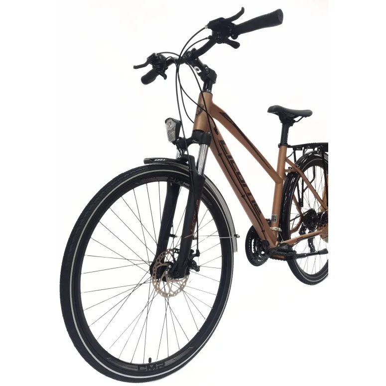 Rower Trekkingowy Damski 28 Rekreacyjny Bagażnik Oświetlenie Stopka Dzwonek