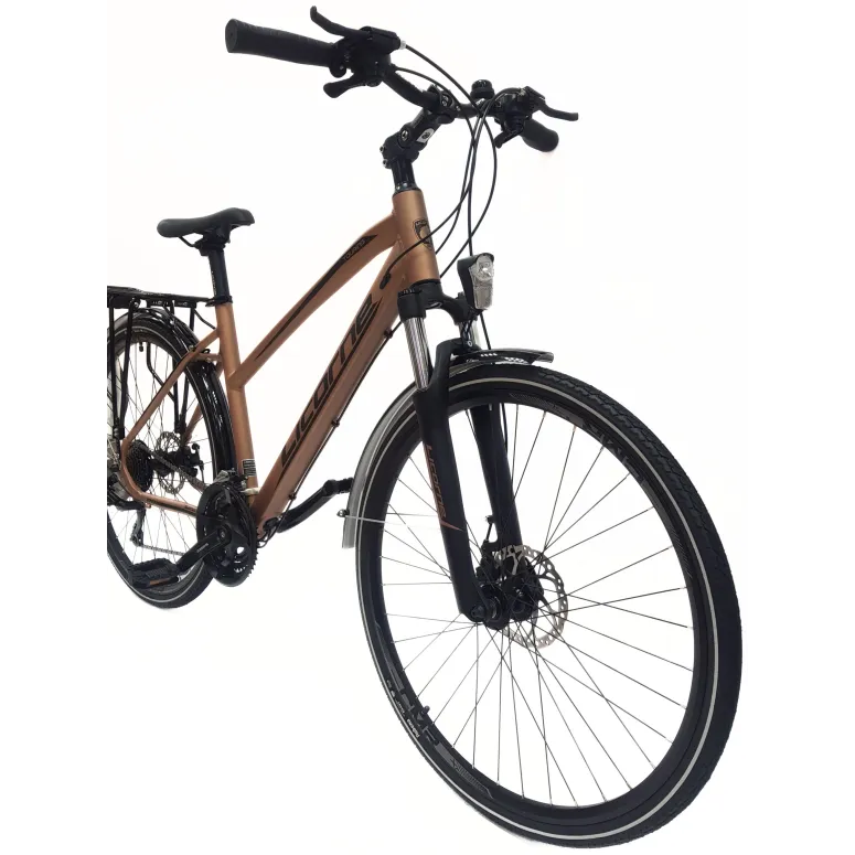 Rower Trekkingowy Damski 28 Rekreacyjny Bagażnik Oświetlenie Stopka Dzwonek