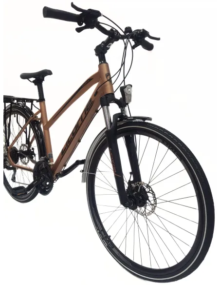 Rower Trekkingowy Damski 28 Rekreacyjny Bagażnik Oświetlenie Stopka Dzwonek