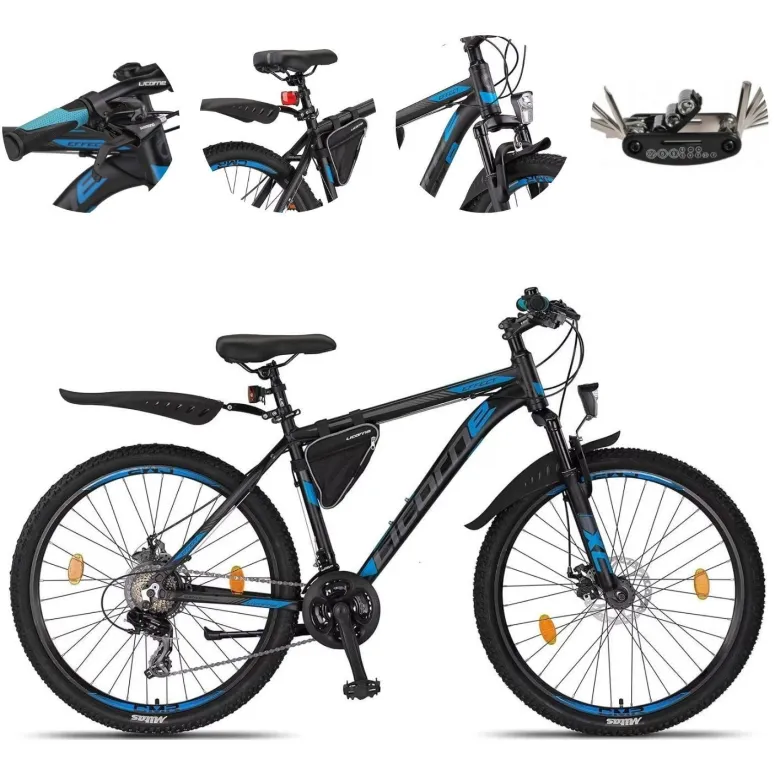 Rower Górski Młodzieżowy 26 MTB ALU Cyngle Hardtail Tarcze Sakwa Światła