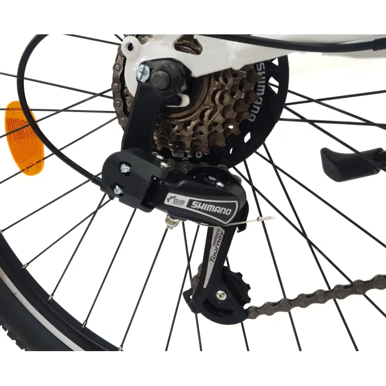 Rower Górski Dziewczęcy 26 MTB Revo Dzwonek Błotniki Światła Sakwa Góral