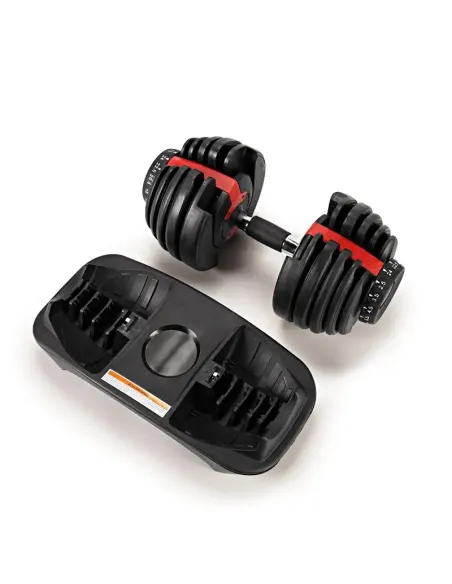 Hantla Regulowana Sztangielka Siłownia Szybka Regulacja Gumowana 2,5-24 kg - 3