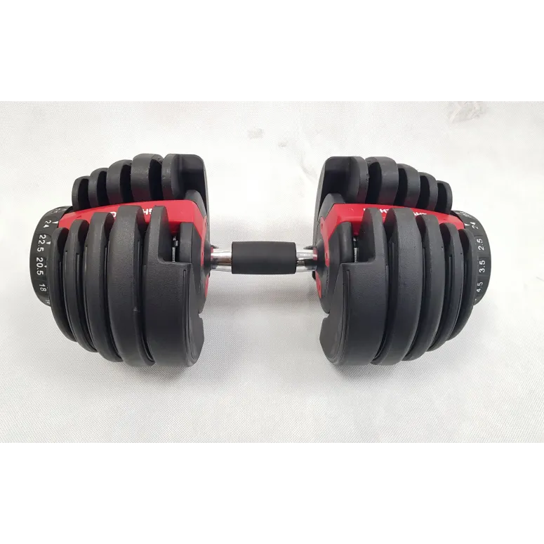 Hantla Regulowana Sztangielka Siłownia Szybka Regulacja Gumowana 2,5-24 kg - 6