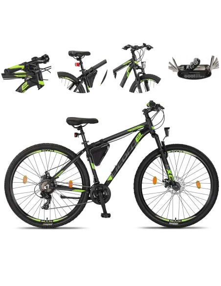 Rower Górski Uniwersalny 29 Tarcze ALU Cyngle 21 bieg Amory Dzwonek Światła - 1