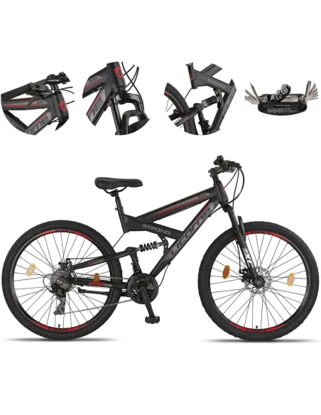 Rower Górski 27,5 MTB Damski Męski Cyngle Tarcze Amortyzacja Dzwonek Stopka