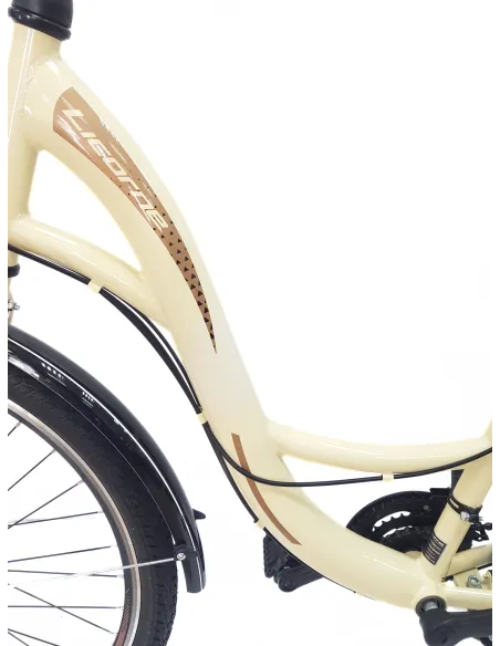 Rower Miejski Dziewczęcy 26 Revo Światła Stopka Błotniki Dzwonek Bagażnik