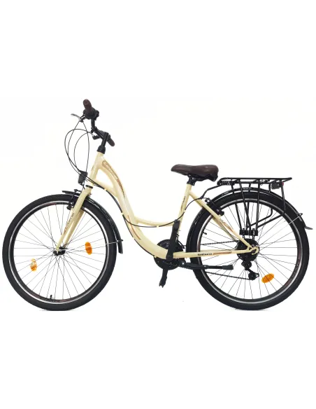 Rower Miejski Dziewczęcy 26 Revo Światła Stopka Błotniki Dzwonek Bagażnik