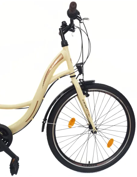 Rower Miejski Dziewczęcy 26 Revo Światła Stopka Błotniki Dzwonek Bagażnik