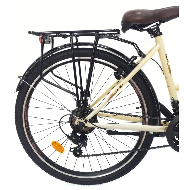 Rower Miejski Dziewczęcy 26 Revo Światła Stopka Błotniki Dzwonek Bagażnik