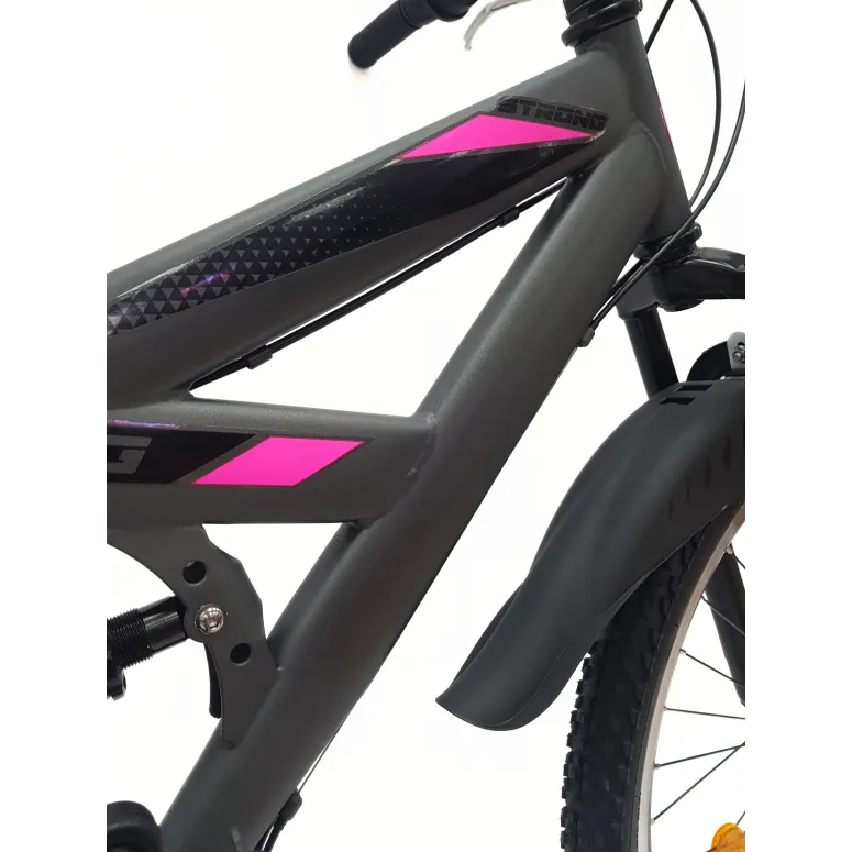 Rower Dziewczęcy Górski 24 MTB Amortyzacja Stopka Dzwonek Błotniki Odblaski