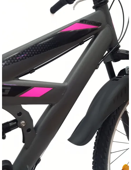 Rower Dziewczęcy Górski 24 MTB Amortyzacja Stopka Dzwonek Błotniki Odblaski