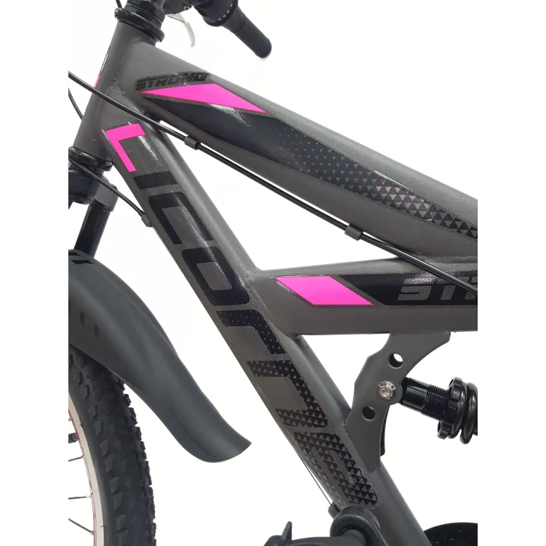 Rower Dziewczęcy Górski 24 MTB Amortyzacja Stopka Dzwonek Błotniki Odblaski