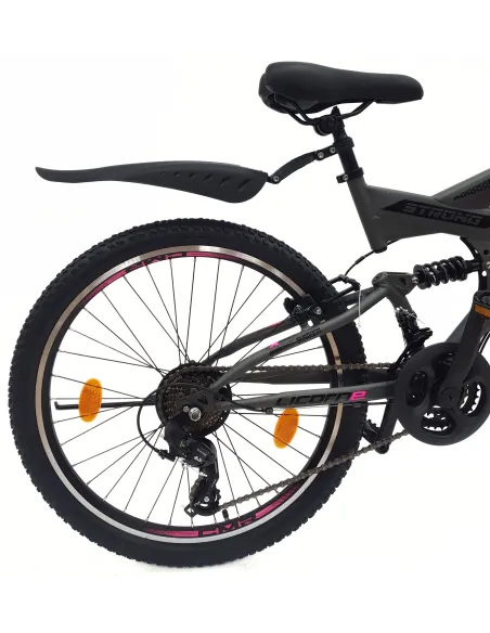 Rower Dziewczęcy Górski 24 MTB Amortyzacja Stopka Dzwonek Błotniki Odblaski