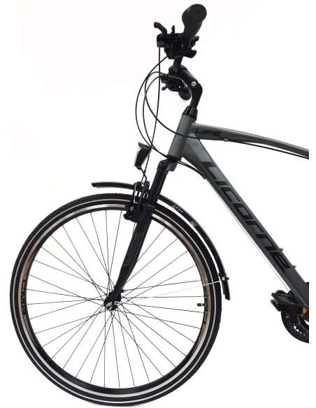 Rower Trekkingowy 28 Stal Męski Cyngle Dzwonek Błotniki Bagażnik Światła