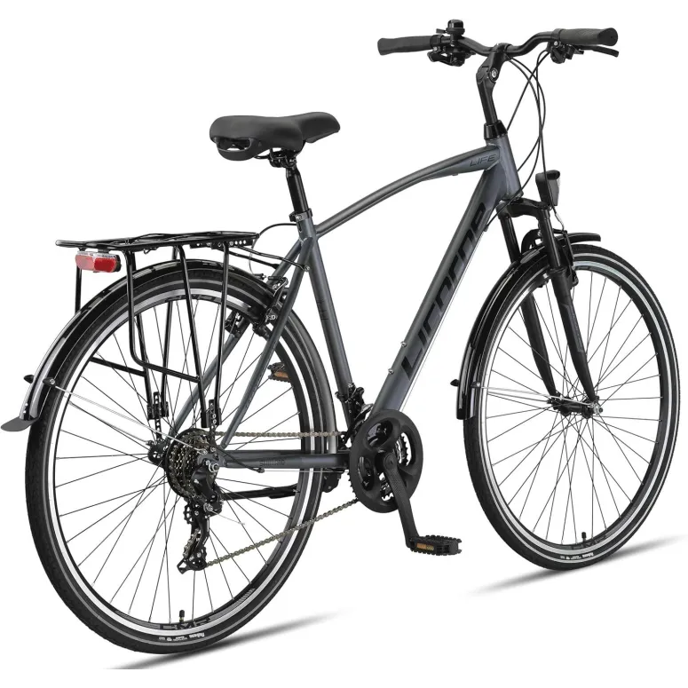 Rower Trekkingowy 28 Stal Męski Cyngle Dzwonek Błotniki Bagażnik Światła