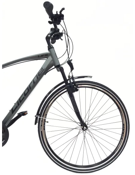 Rower Trekkingowy 28 Stal Męski Cyngle Dzwonek Błotniki Bagażnik Światła