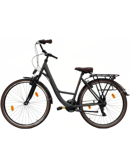 Rower Miejski Damski 28 Revoshift Dzwonek Światła Stopka Bagażnik Odblaski