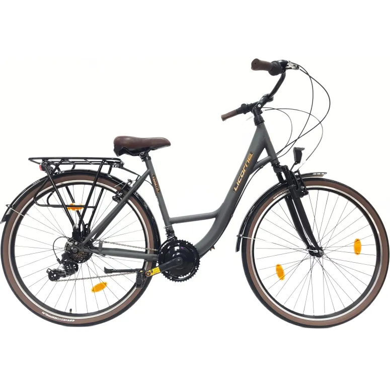 Rower Miejski Damski 28 Revoshift Dzwonek Światła Stopka Bagażnik Odblaski