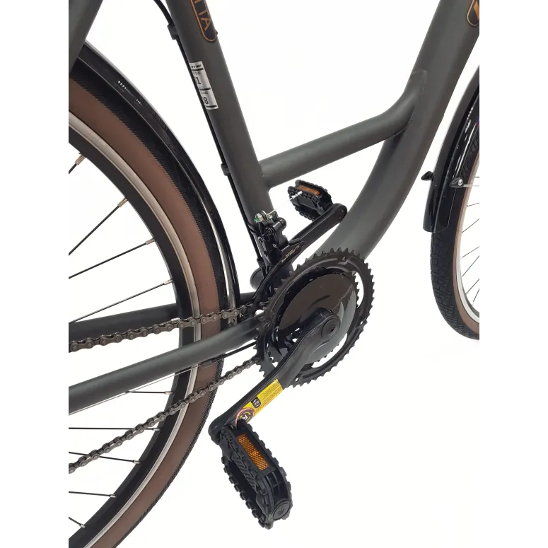 Rower Miejski Damski 28 Revoshift Dzwonek Światła Stopka Bagażnik Odblaski