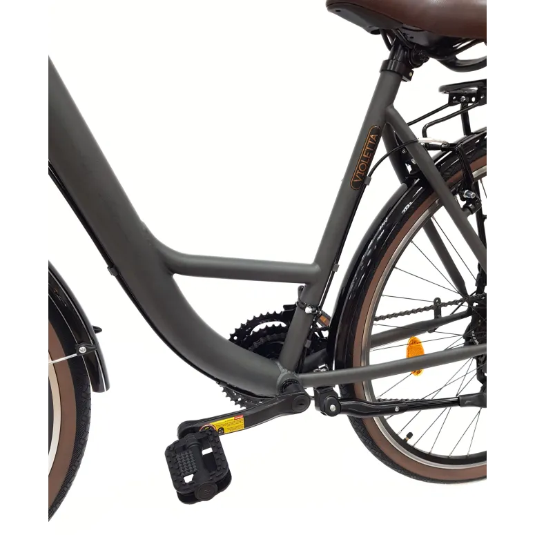 Rower Miejski Damski 28 Revoshift Dzwonek Światła Stopka Bagażnik Odblaski