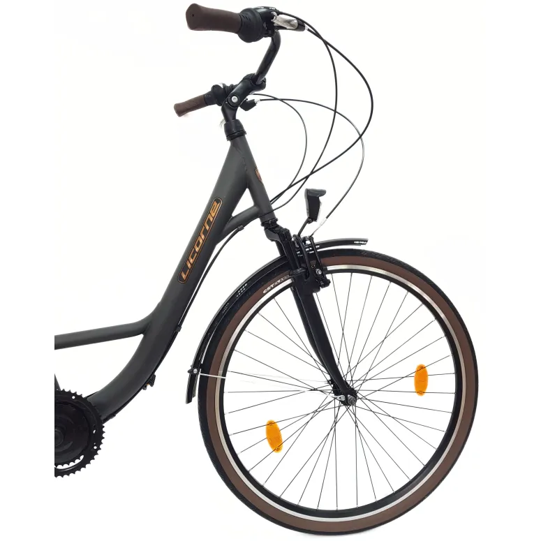 Rower Miejski Damski 28 Revoshift Dzwonek Światła Stopka Bagażnik Odblaski