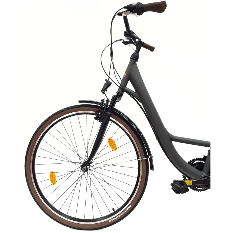 Rower Miejski Damski 28 Revoshift Dzwonek Światła Stopka Bagażnik Odblaski