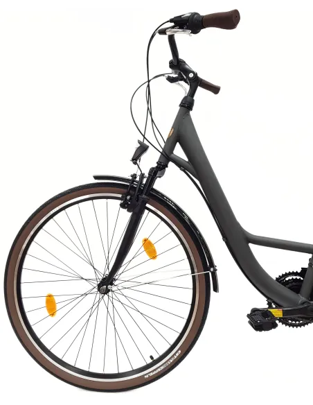 Rower Miejski Damski 28 Revoshift Dzwonek Światła Stopka Bagażnik Odblaski