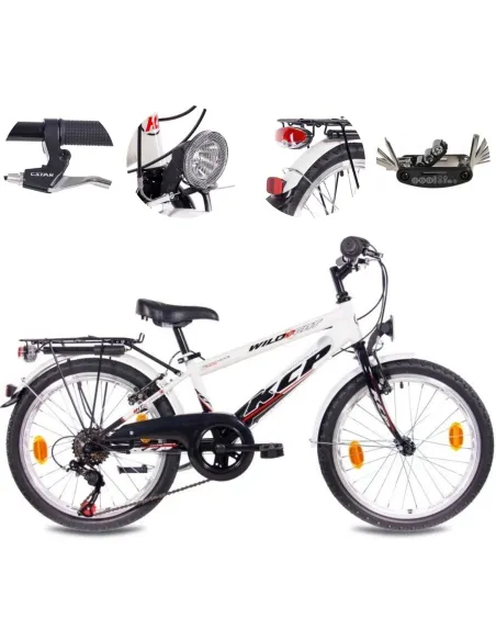 Rower Miejski 20 Stal Dziecięcy Błotniki Bagażnik Oświetlenie Dynamo Stopka