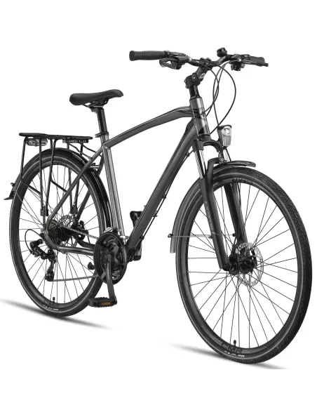 Rower Męski Trekkingowy 28 Alu Tarcze Amortyzacja Bagażnik Światła Cyngle