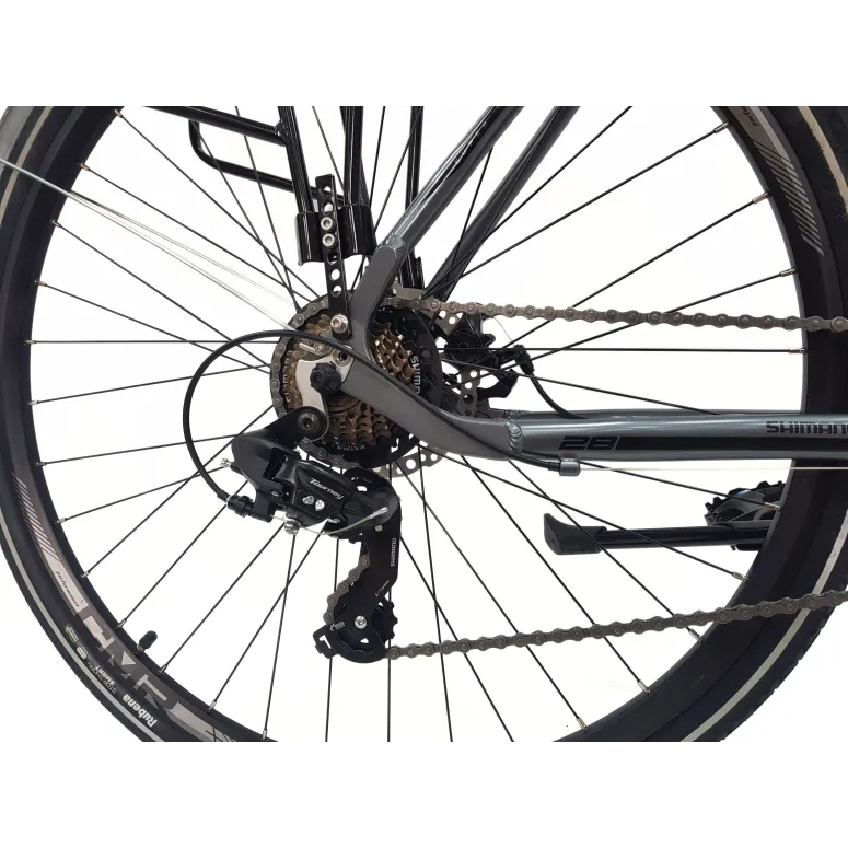 Rower Męski Trekkingowy 28 Alu Tarcze Amortyzacja Bagażnik Światła Cyngle