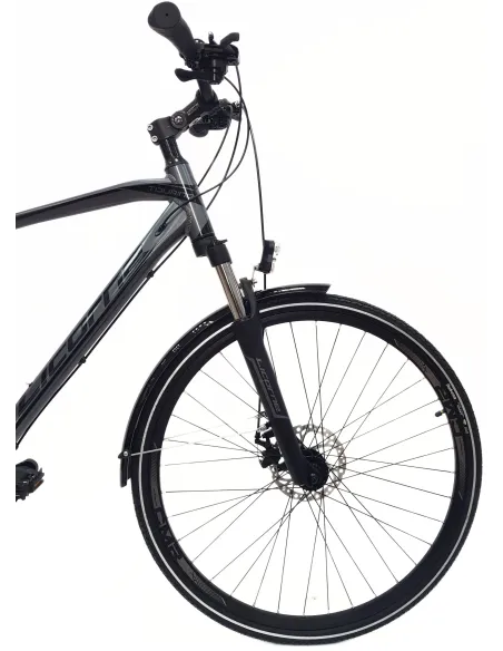 Rower Męski Trekkingowy 28 Alu Tarcze Amortyzacja Bagażnik Światła Cyngle